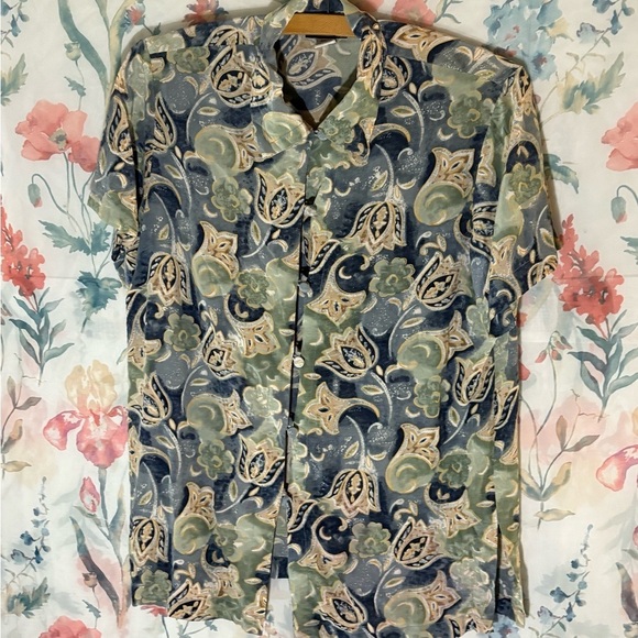 Vintage Quo-Silk Paisley Silk Shirt - Picture 2 of 8